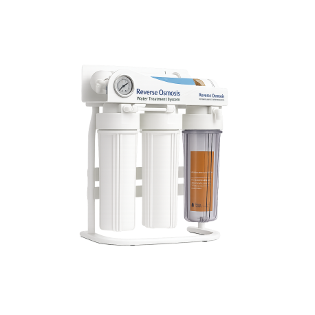 Ecoplus RO5 HF-12400. Насос 400 GPD, на металлической раме