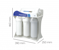 Ecoplus RO5 HF-12400. Насос 400 GPD, Пластик.кронштейн