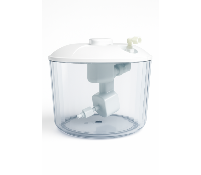 Un rezervor de 5L pentru un dispensar cu plutitor superior. transparent