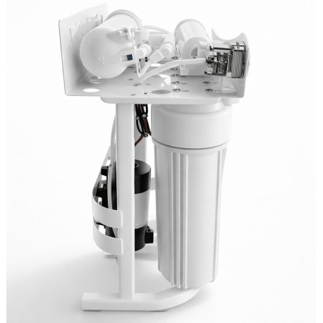 Filtru de osmoză inversă 75 GPD pe cadru metalic cu pompă și manometru-2